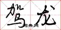 曾庆福驾龙行书怎么写