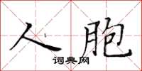 黄华生人胞楷书怎么写