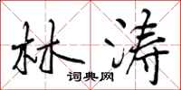 曾庆福林涛行书怎么写