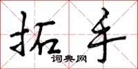 曾庆福拓手行书怎么写