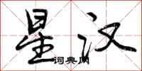 曾庆福星汉行书怎么写