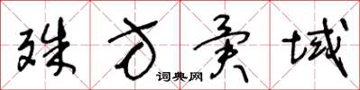 王冬龄殊方异域草书怎么写