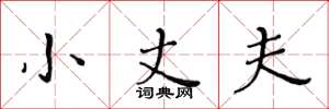 黄华生小丈夫楷书怎么写