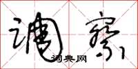 王冬龄调察草书怎么写