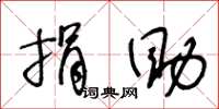 王冬龄捐助草书怎么写