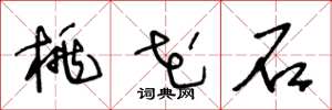 王冬龄桃花石草书怎么写
