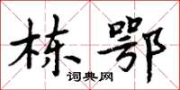 周炳元栋鄂楷书怎么写