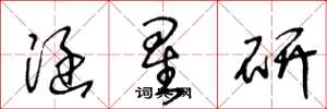 王冬龄涵星研草书怎么写