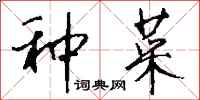 钱沛云种菜行书怎么写