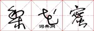 王冬龄梨花蜜草书怎么写