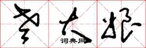 刘少英老大娘草书怎么写
