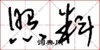 刘少英照料草书怎么写
