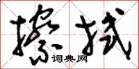刘少英擦拭草书怎么写