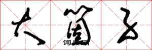 刘少英大个子草书怎么写