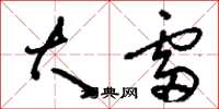 刘少英大雷草书怎么写
