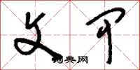 刘少英文甲草书怎么写