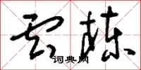 刘少英云栋草书怎么写