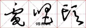 刘少英电唱头草书怎么写