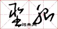 刘少英圣胎草书怎么写