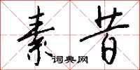 钱沛云素昔行书怎么写