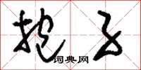 刘少英抱子草书怎么写