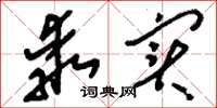 刘少英乖实草书怎么写