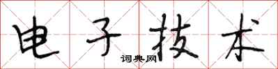 段相林电子技术行书怎么写