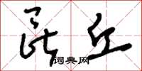 刘少英昆丘草书怎么写