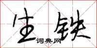 段相林生铁行书怎么写