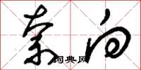 刘少英奈向草书怎么写