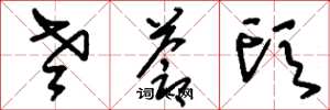 刘少英老苍头草书怎么写