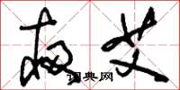 刘少英夜艾草书怎么写