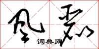 刘少英風麗草书怎么写
