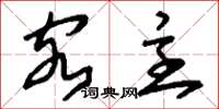 刘少英客主草书怎么写