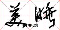 刘少英美睡草书怎么写