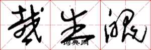 刘少英哉生魄草书怎么写