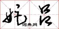 刘少英姬吕草书怎么写
