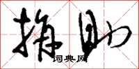 刘少英捐助草书怎么写