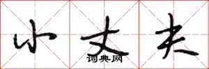 段相林小丈夫行书怎么写