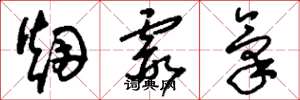 刘少英烟霞气草书怎么写