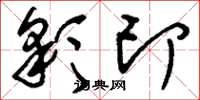 刘少英彩印草书怎么写