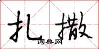 段相林扎撒行书怎么写