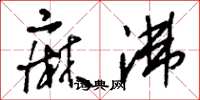刘少英麻沸草书怎么写