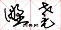 刘少英野耄草书怎么写