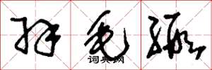刘少英羽毛缎草书怎么写