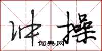 段相林冲操行书怎么写