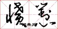 刘少英愤怼草书怎么写