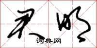 刘少英君明草书怎么写