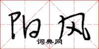 段相林阳风行书怎么写