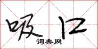 段相林吸口行书怎么写